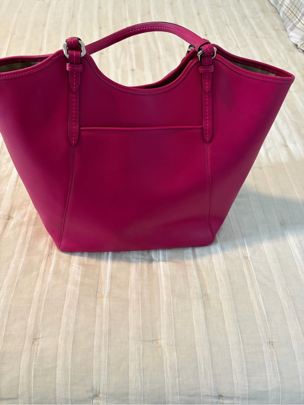 Coach Peyton Leather Tote F26103 – Fuchsia Pink - Picture 2 of 10